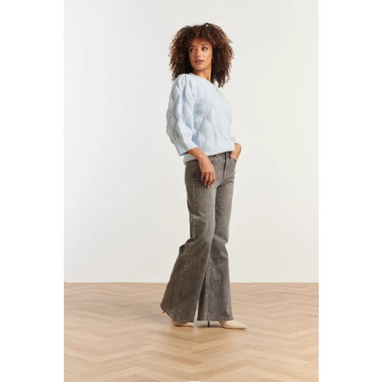 Smashed Lemon Mediumblauwe flared jeans | - Image 5