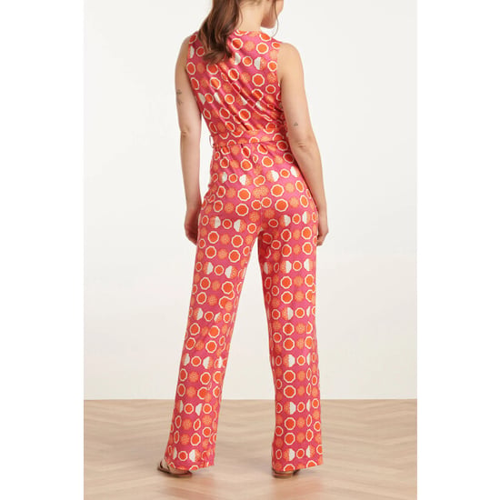 Smashed Lemon 25025 v-hals jumpsuit met grafische fruitprint | - Image 5