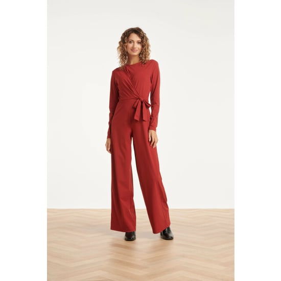 Smashed Lemon Jumpsuit met ronde hals in travelkwaliteit | - Image 5