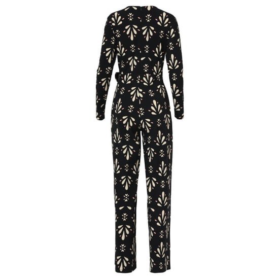 Smashed Lemon Zwart en wit ornamentaal print jumpsuit in travelkwaliteit | - Image 3