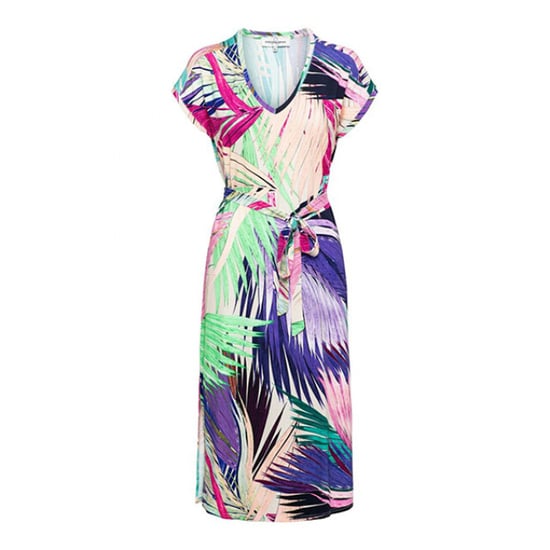 &Co Woman &co women jurk valerie leaf turquoise multi - Image 1