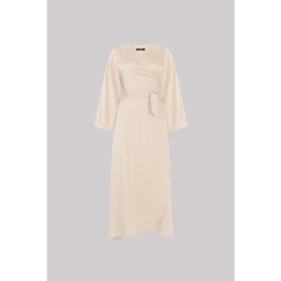 Jansen Amsterdam Sil jurk sq 567 wrap long sand - Image 2