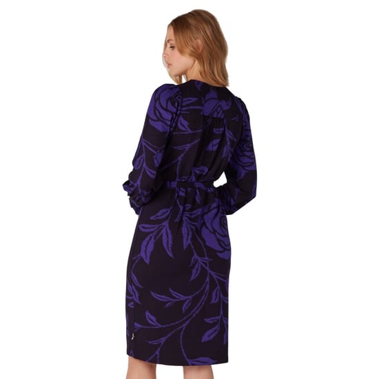 Jansen Amsterdam Vbf501 jersey print dress jet w23 000975 black/purple - Image 3