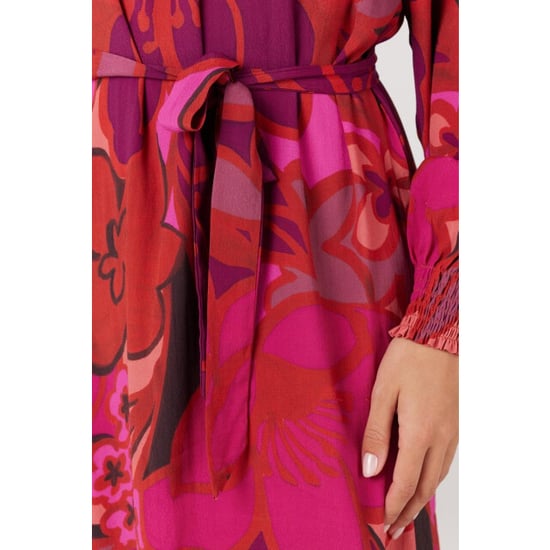 Jansen Amsterdam Wfp598 dress print with smocked turtle multi fuchsia - Image 3