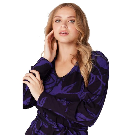 Jansen Amsterdam Vbf501 jersey print dress jet w23 000975 black/purple - Image 4