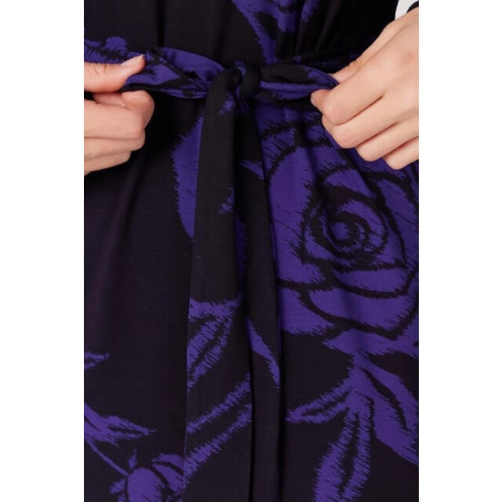 Jansen Amsterdam Vbf501 jersey print dress jet w23 000975 black/purple - Image 5