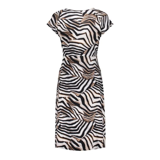 Geisha Dress v-neck short aop ecru dessin - Image 2