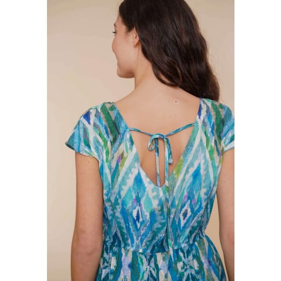Geisha Zomer jurk in met v-hals en print - Image 4