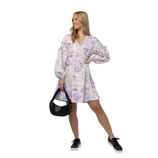Norr Wishfull wrap dress lavender print - - Image 1