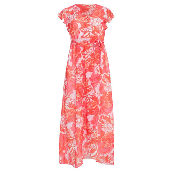 Smashed Lemon 24008 bloemenpracht chiffon jurk met ruchesceintuur | - Image 4