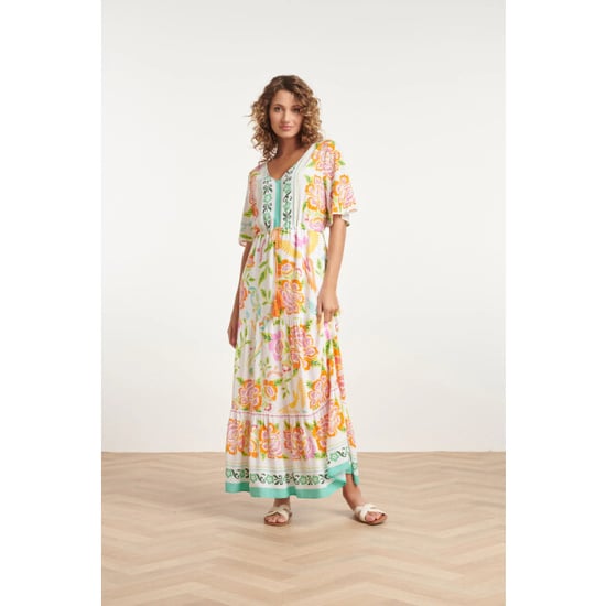 Smashed Lemon 24061 zomer maxi jurk met bloemenprint | - Image 1