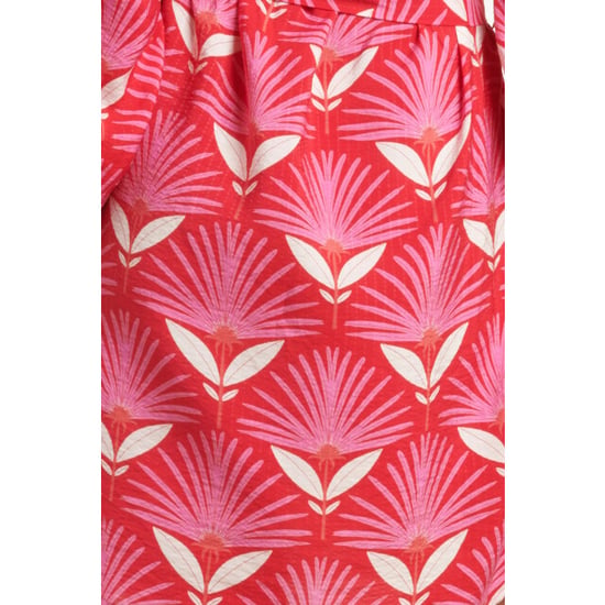 Smashed Lemon 24067 retro bloemenprint jurk met knielengte | - Image 3