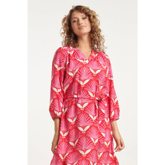 Smashed Lemon 24067 retro bloemenprint jurk met knielengte | - Image 5