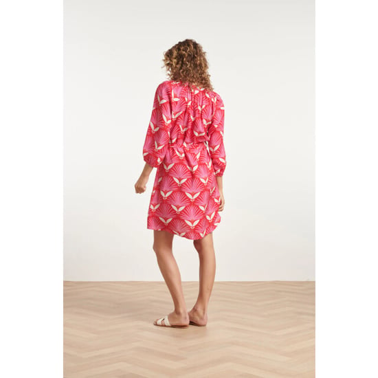 Smashed Lemon 24067 retro bloemenprint jurk met knielengte | - Image 6