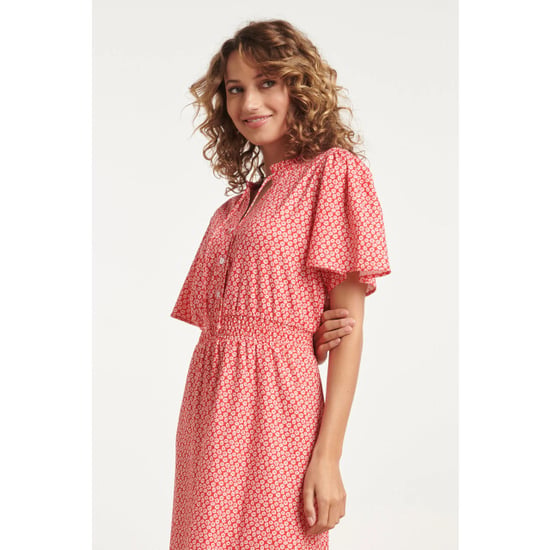 Smashed Lemon 24177 midi jurk met knoopsluitingsmok | - Image 4