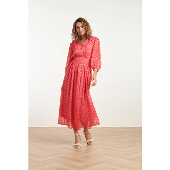 Smashed Lemon 25050 elegante maxi chiffon jurk met schelpprint | - Image 4
