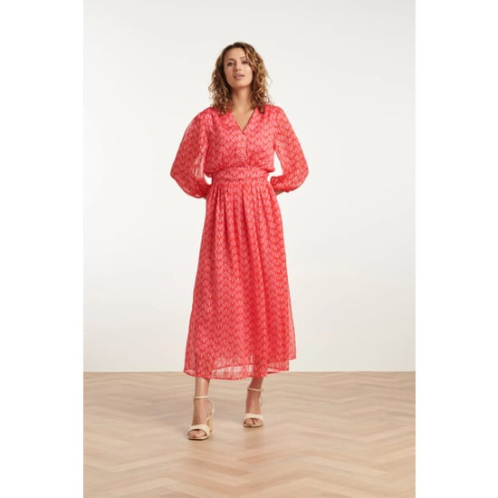 Smashed Lemon 25050 elegante maxi chiffon jurk met schelpprint | - Image 5