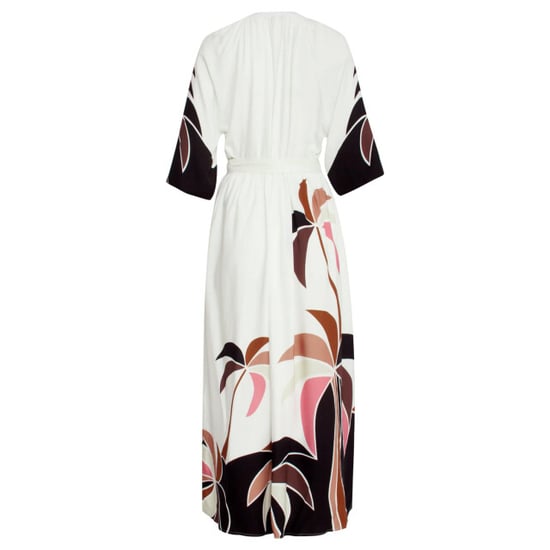 Smashed Lemon 25057 off white flowy maxi jurk met mauve palm print | - Image 6