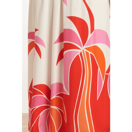 Smashed Lemon 25058 off white flowy maxi jurk met helder palm print | - Image 6