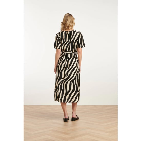 Smashed Lemon 25077 midi jurk met zebrastijl print | - Image 5