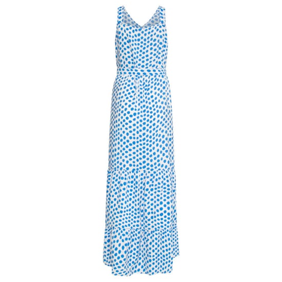Smashed Lemon 25084 maxi jurk met kobalt polka dot print | - Image 5
