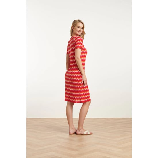Smashed Lemon 25098 multicoloured zigzag knitted jurk | - Image 3