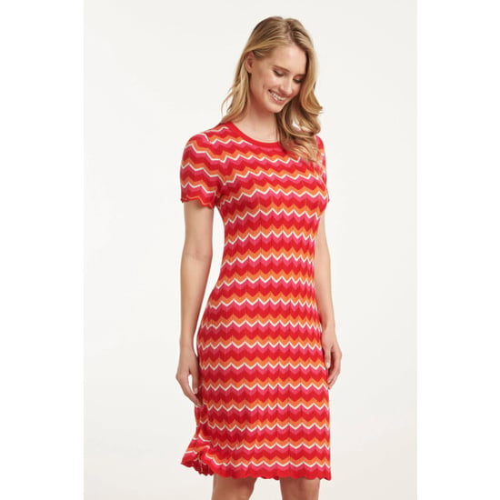 Smashed Lemon 25098 multicoloured zigzag knitted jurk | - Image 6