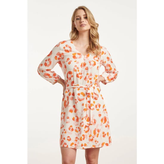 Smashed Lemon 25163 korte jurk met perzik dierenprint | - Image 1