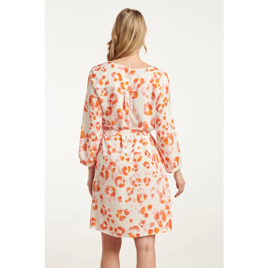 Smashed Lemon 25163 korte jurk met perzik dierenprint | - Image 2