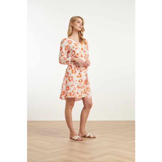 Smashed Lemon 25163 korte jurk met perzik dierenprint | - Image 3