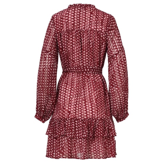 Smashed Lemon Bordeaux en babyroze geometrische jurk | - Image 2