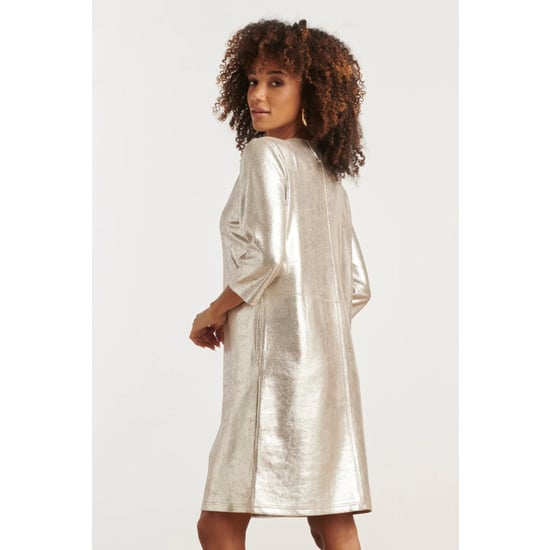 Smashed Lemon Dameslosvallende metallic jurk | - Image 2