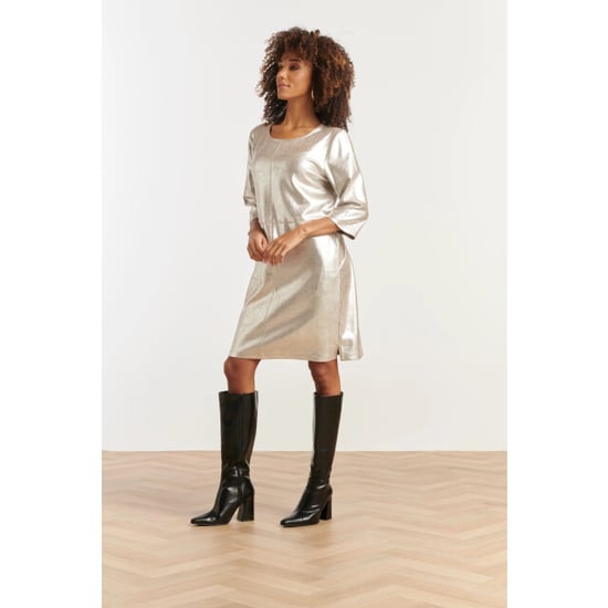 Smashed Lemon Dameslosvallende metallic jurk | - Image 4