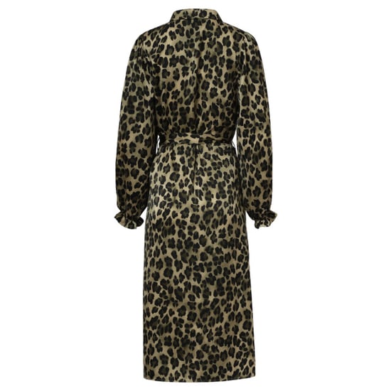 Smashed Lemon Midi shirtjurk met luipaardprint in army en zwart | - Image 4