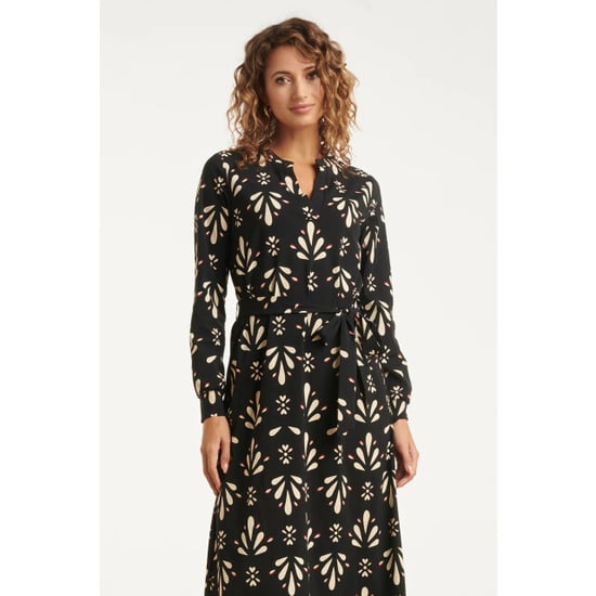 Smashed Lemon Ornamental geprint zwart en wit travel jurk | - Image 5