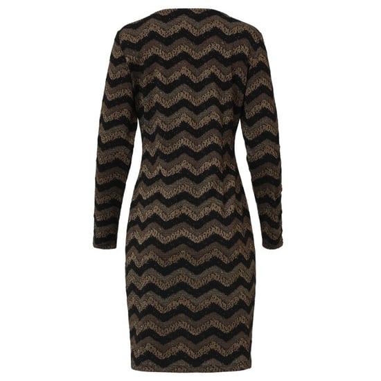 Smashed Lemon Zig-zag jurk met zwart en goud lurex | - Image 5