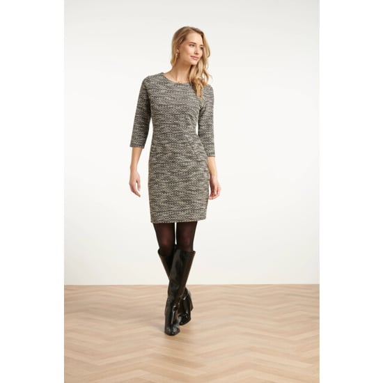 Smashed Lemon Zwart wit tweed jurk | - Image 4