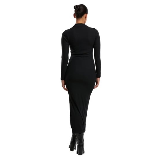 Urban Classics Dames ribbed mock neck jurk met lange mouwen - Image 4