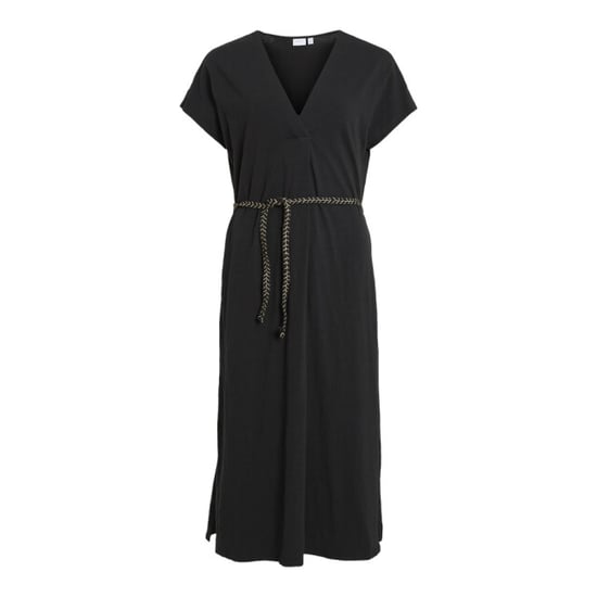 Vila Viverano o-neck sl braid midi dress - - Image 1