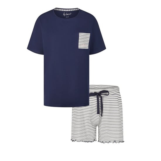 By Louise Dames korte pyjama set shortama blauw - Image 1