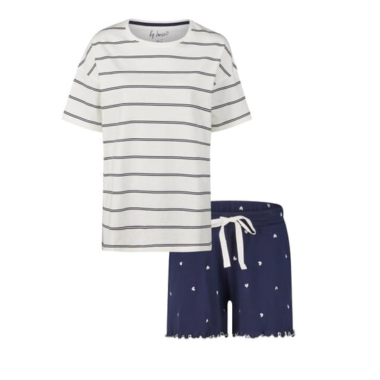 By Louise Dames korte pyjama set shortama off-white - Image 1