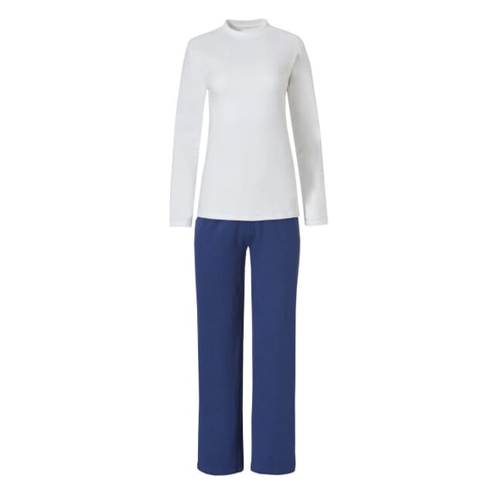 By Louise Dames pyjama set interlock lange mouw + broek / blauw - Image 1