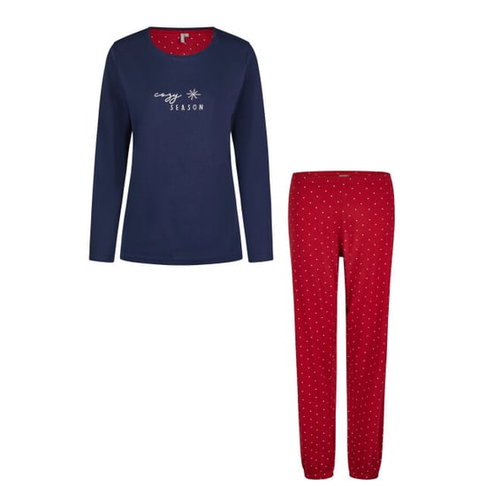 By Louise Dames pyjama set lang katoen blauw - Image 1