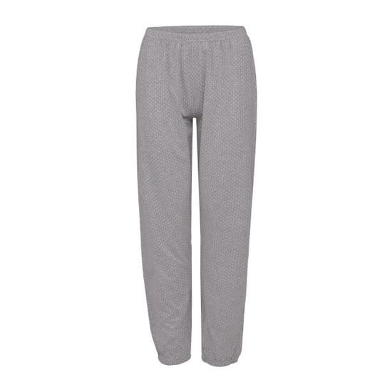 By Louise Dames pyjama set lang katoen donkerblauw / grijs gestipt - Image 2