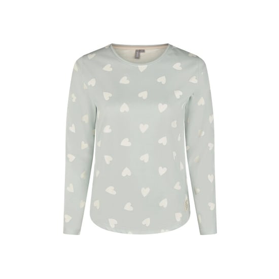 By Louise Dames pyjama set lang katoen mintgroen hartjes/beige gestreept - Image 2