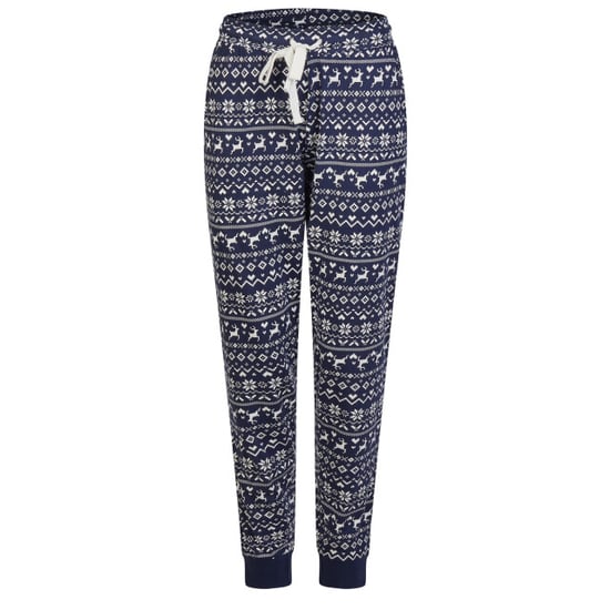 By Louise Dames pyjama set lang katoen roze/donkerblauw norwegian jacquard print - Image 3