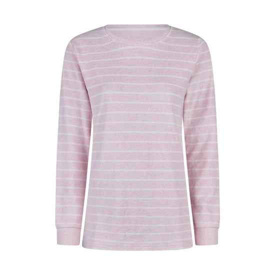 By Louise Dames winter pyjama set lang badstof gestreept roze - Image 3