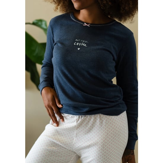By Louise Dames winter pyjama set lang interlock blauw - Image 3