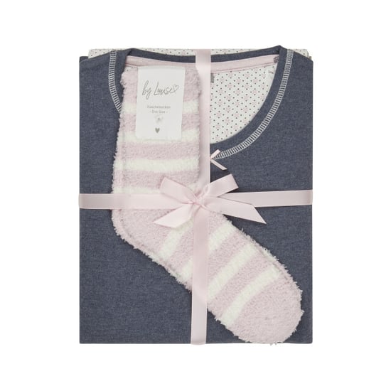 By Louise Dames winter pyjama set lang interlock blauw - Image 4