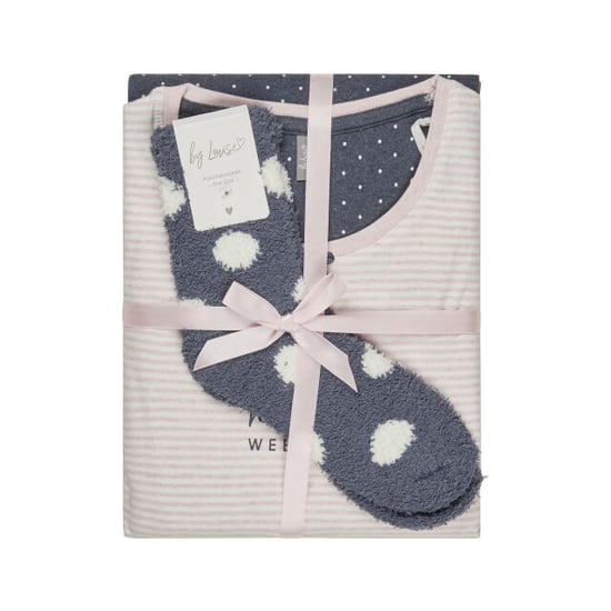 By Louise Dames winter pyjama set lang interlock roze gestreept - Image 4